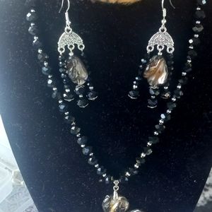 Jewelry set, necklace  earrings and matching bracelet